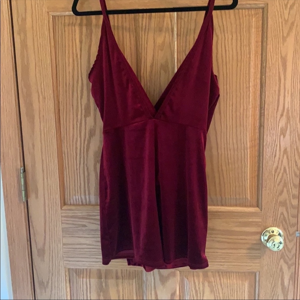 Windsor Maroon Red Elegant Romper Womens US Size Medium - Picture 5 of 5